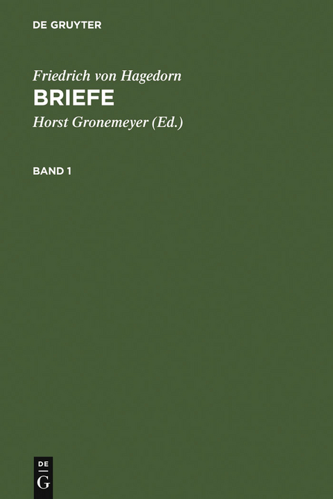 Briefe - Friedrich von Hagedorn