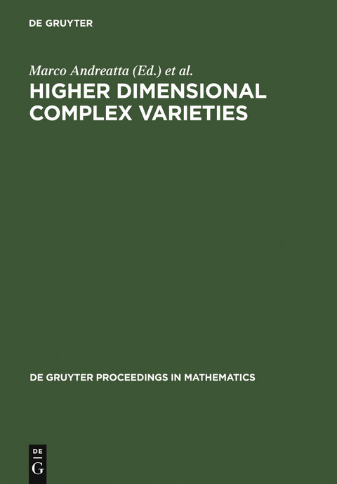 Higher Dimensional Complex Varieties - 