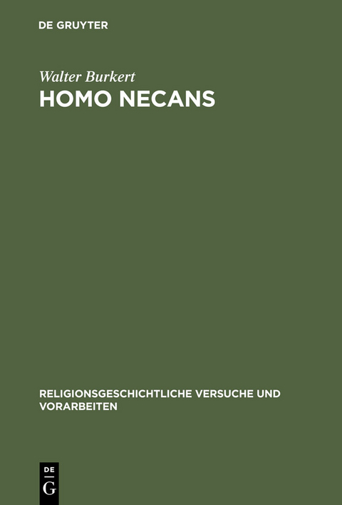 Homo Necans - Walter Burkert