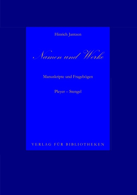 Namen und Werke 11 - Hinrich Jantzen