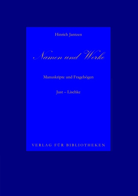 Namen und Werke 9 - Hinrich Jantzen