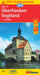 ADFC-Radtourenkarte 18 Oberfranken /Vogtland 1:150.000, reiß- und wetterfest, GPS-Tracks Download und Online-Begleitheft - 