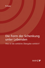 Die Form der Schenkung unter Lebenden - Marie-Therese Fritzer