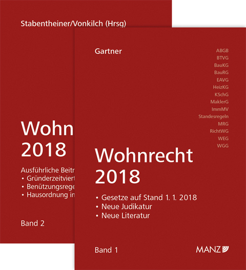 Wohnrecht 2018 Band 1 + Band 2 - 