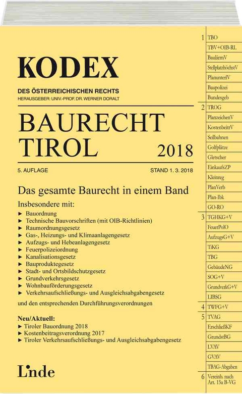 KODEX Baurecht Tirol 2018 - Barbara Gstir