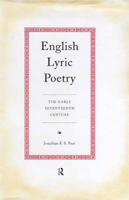 English Lyric Poetry -  Jonathan Post