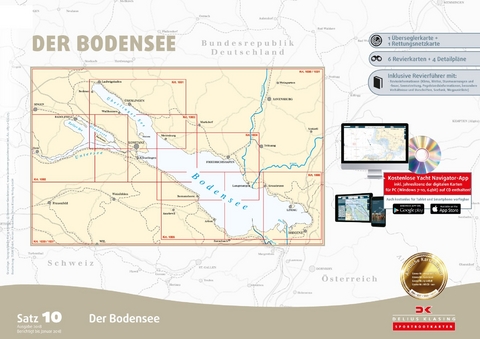 Sportbootkarten Satz 10: Bodensee 2018