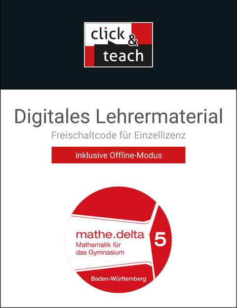 mathe.delta – Baden-Württemberg / mathe.delta B-W click & teach 5 Box - Michael Kleine, Susanne Lermer