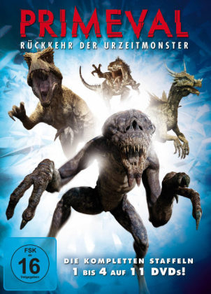 Primeval - Rückkehr der Urzeitmonster - Boxset. Staffel.1-4, 11 DVDs