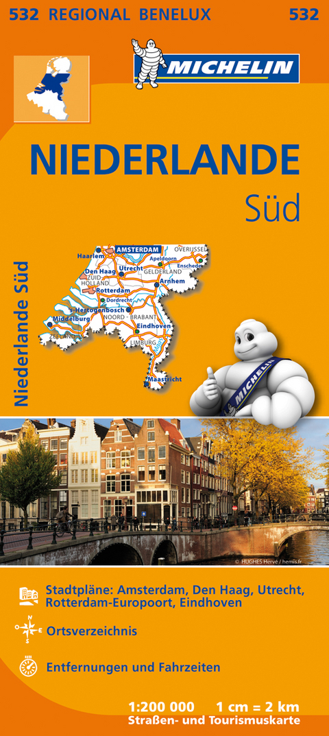 Michelin Karte Niederlande Süd. Zuid-Nederland. Pays-Bas Sud