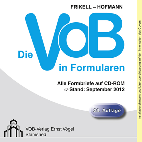 Die VOB in Formularen - Eckhard Frikell, Olaf Hofmann