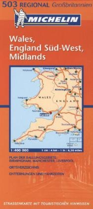 Michelin England West, Wales 1 : 400 000