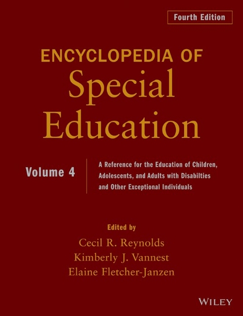 Encyclopedia of Special Education, Volume 4 - 