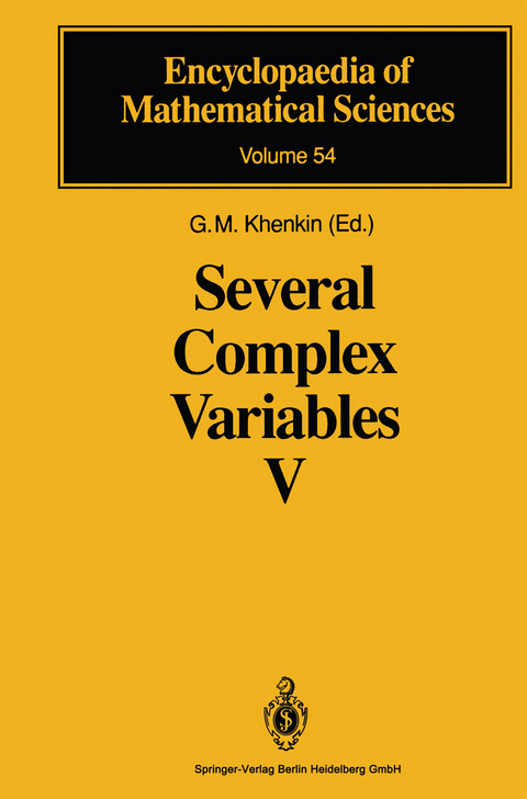 Several Complex Variables V - 