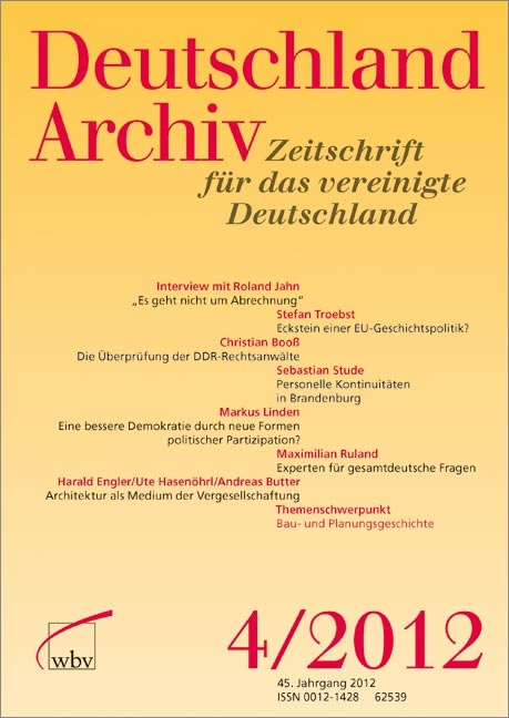 Deutschland Archiv 4/2012