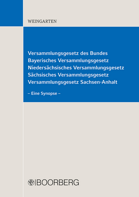 Versammlungsgesetz des Bundes, Bayerisches Versammlungsgesetz, Niedersächsisches Versammlungsgesetz, Sächsisches Versammlungsgesetz, Versammlungsgesetz Sachsen-Anhalt