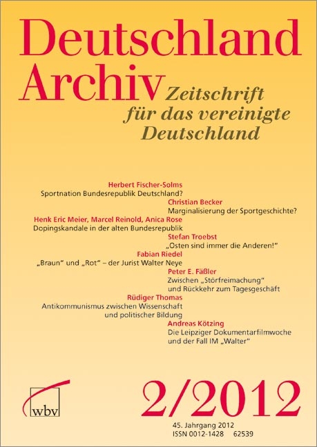 Deutschland Archiv 1/2012