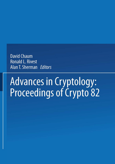 Advances in Cryptology - 