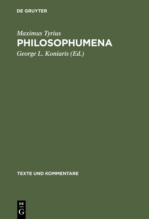 Philosophumena -  Maximus Tyrius