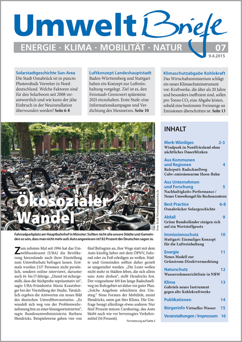 Zeitschrift UmweltBriefe Heft 07/2015 - 