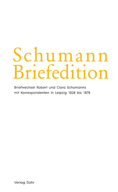 Schumann-Briefedition / Schumann-Briefedition II.19 - 