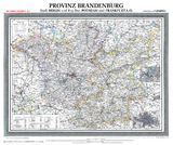 Historische Karte: Provinz BRANDENBURG im Deutschen Reich - um 1900 [gerollt] - Friedrich Handtke