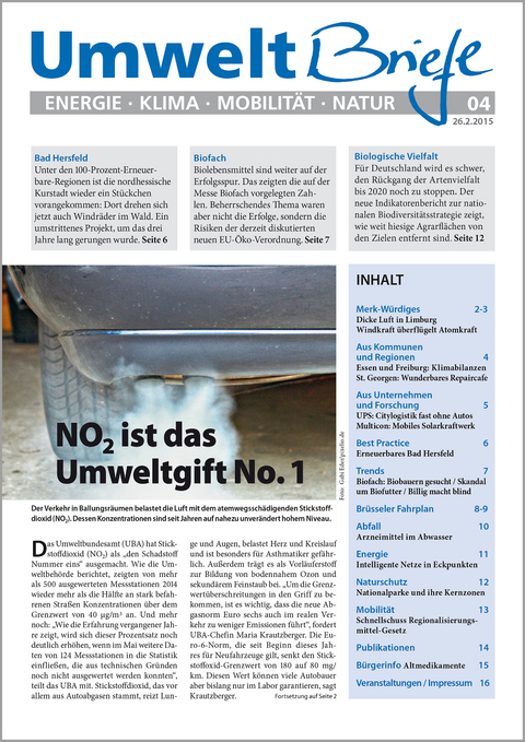 Zeitschrift UmweltBriefe Heft 04/2015 - 