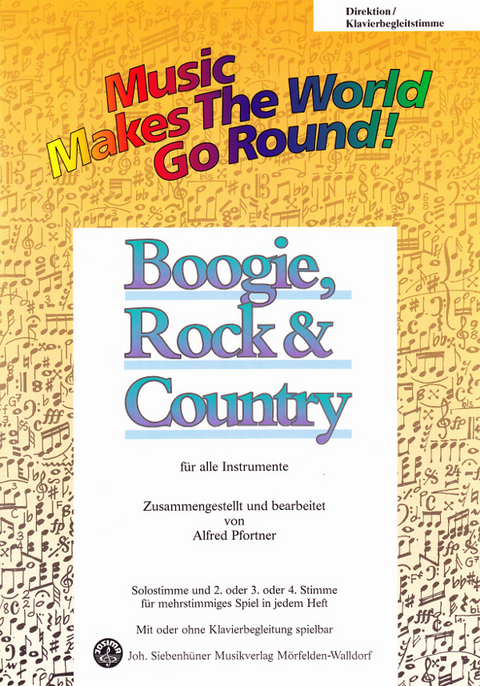 Music Makes the World go Round - Boogie, Rock & Country - Stimme 4 in C hoch und tief - Bässe / E-Bass / Kontrabass