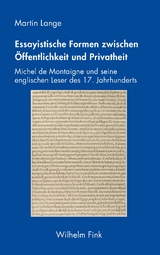 Essayistische Formen zwischen Öffentlichkeit und Privatheit - Martin Lange