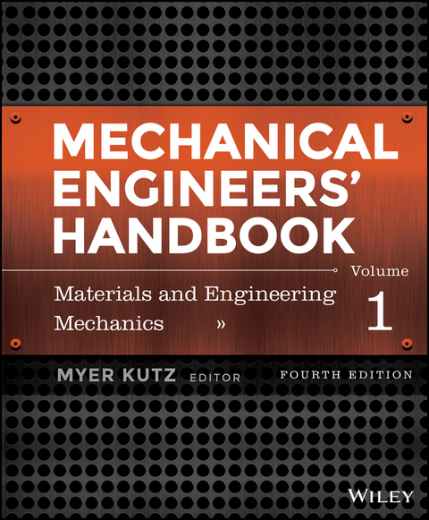 Ebook Mechanical Engineers Handbook Volume 1 Von Myer Kutz Isbn