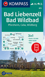 KOMPASS Wanderkarte Bad Liebenzell, Bad Wildbad - 