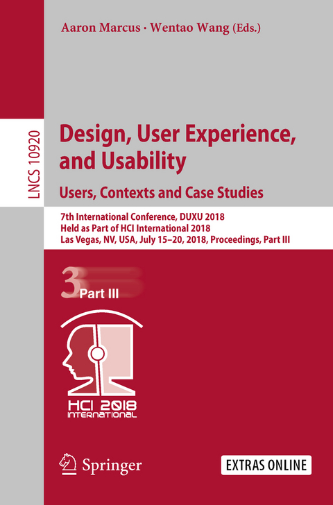 Design, User Experience, and Usability: Users, Contexts and Case Studies - 