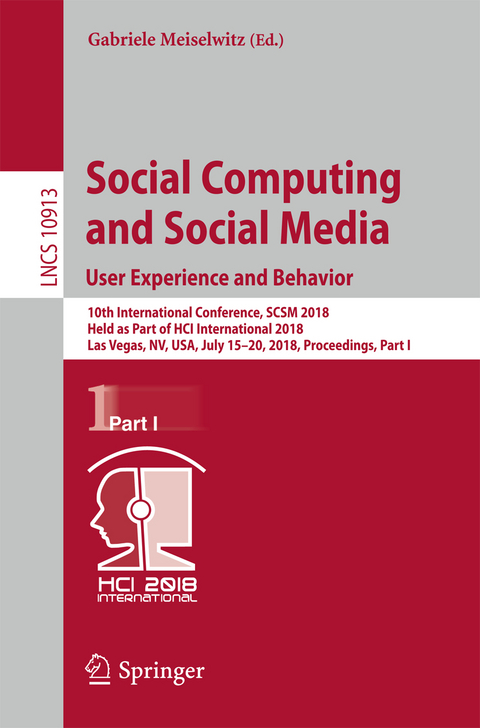 Social Computing and Social Media. User Experience and Behavior - 