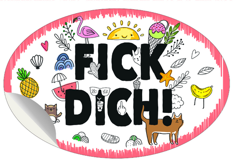 FICK DICH – Autoaufkleber auf Trägerkarte 10er VE -  riva Verlag