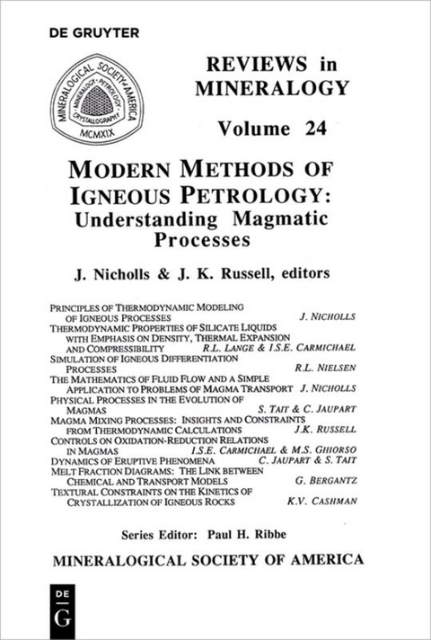 Modern Methods of Igneous Petrology - 