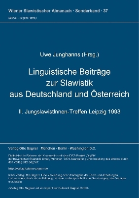 Linguistische Beiträge zur Slawistik aus Deutschland und Österreich - 