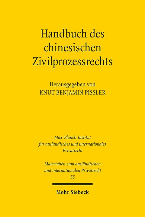 Handbuch des chinesischen Zivilprozessrechts - 