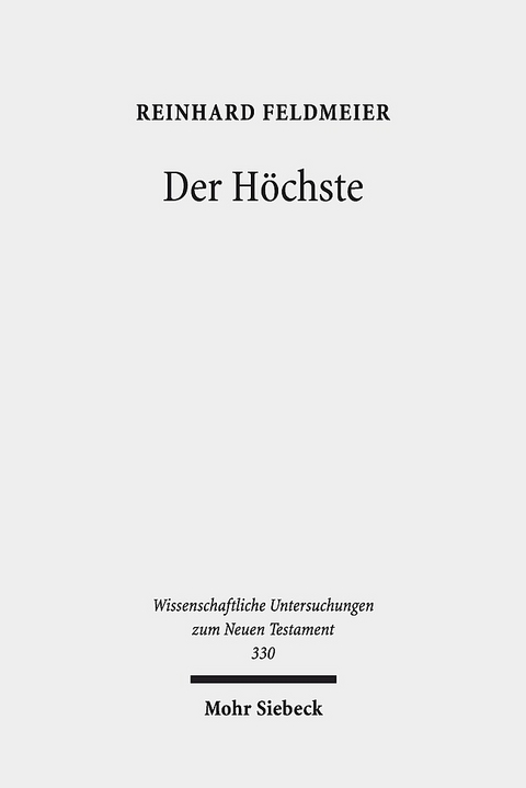 Der Höchste - Reinhard Feldmeier