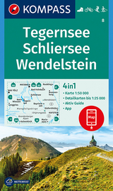 KOMPASS Wanderkarte Tegernsee, Schliersee, Wendelstein - KOMPASS-Karten GmbH