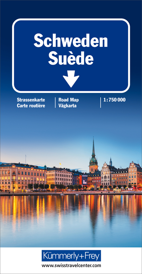 Schweden Strassenkarte 1:750 000
