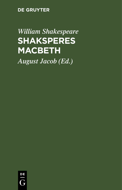 Shaksperes Macbeth - William Shakespeare