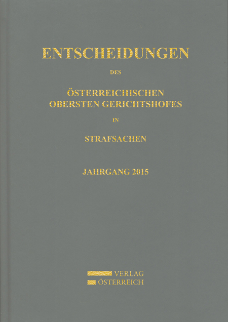 Entscheidungen des Österreichischen Obersten Gerichtshofes in Strafsachen - 