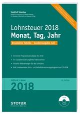 Tabelle, Lohnsteuer 2018 Monat, Tag, Jahr - Sonderausgabe Juli - 