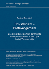 Poststalinizm - Postavangardizm - Gesine Dornblüth