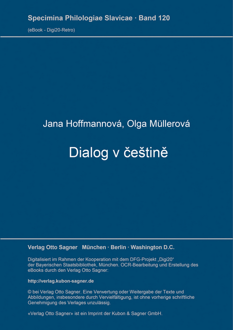 Dialog v češtině - Jana Hoffmannová, Olga Müllerová