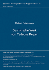 Das lyrische Werk von Tadeusz Peiper - Michael Fleischer