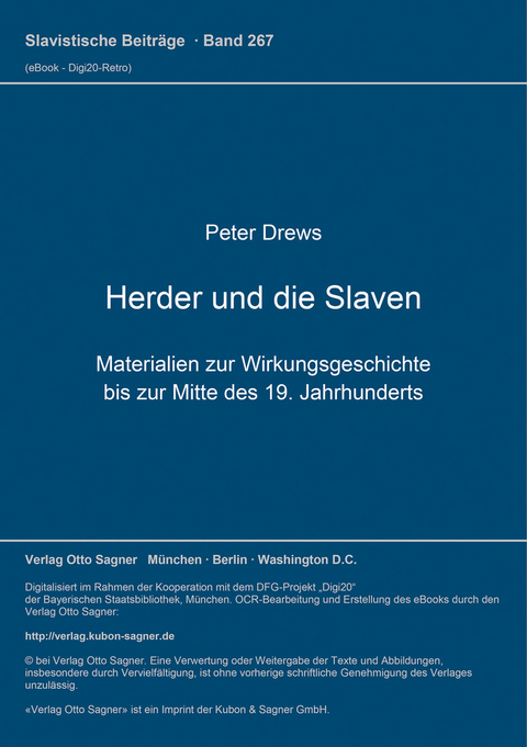 Herder und die Slaven - Peter Drews