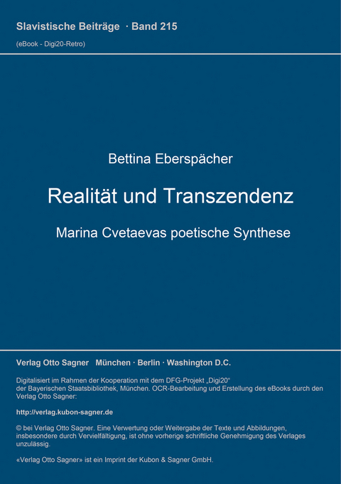 Realität und Transzendenz - Bettina Eberspächer