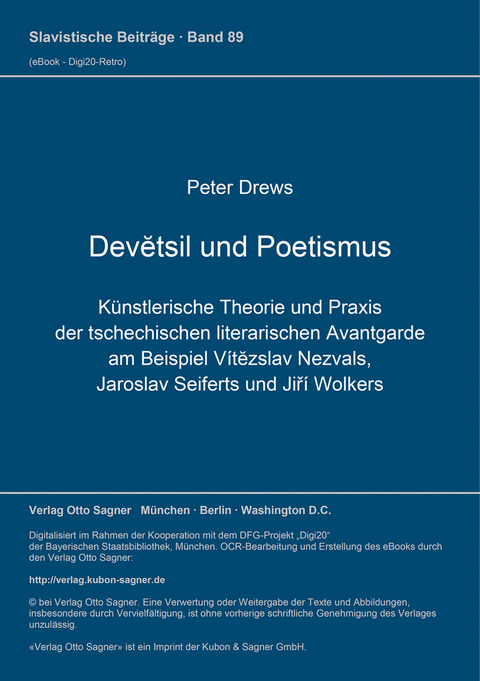 Devětsil und Poetismus - Peter Drews