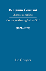 Correspondance générale 1821–1822 - 